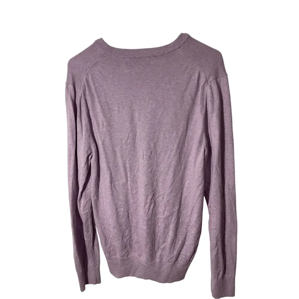Banana Republic Silk Cotton Old Money Premiumlux Yarn V-Neck Pullover Men's Sz M
